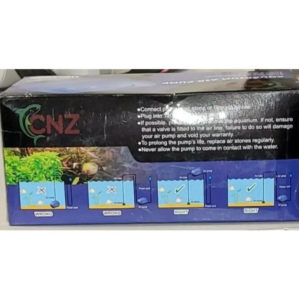 HP-1000 Aquarium Air Pump Single Outlet Up To 20-Gallon